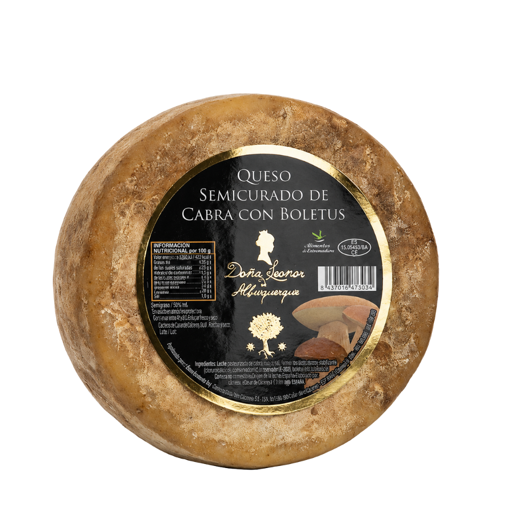 Queso de cabra con boletus edulis