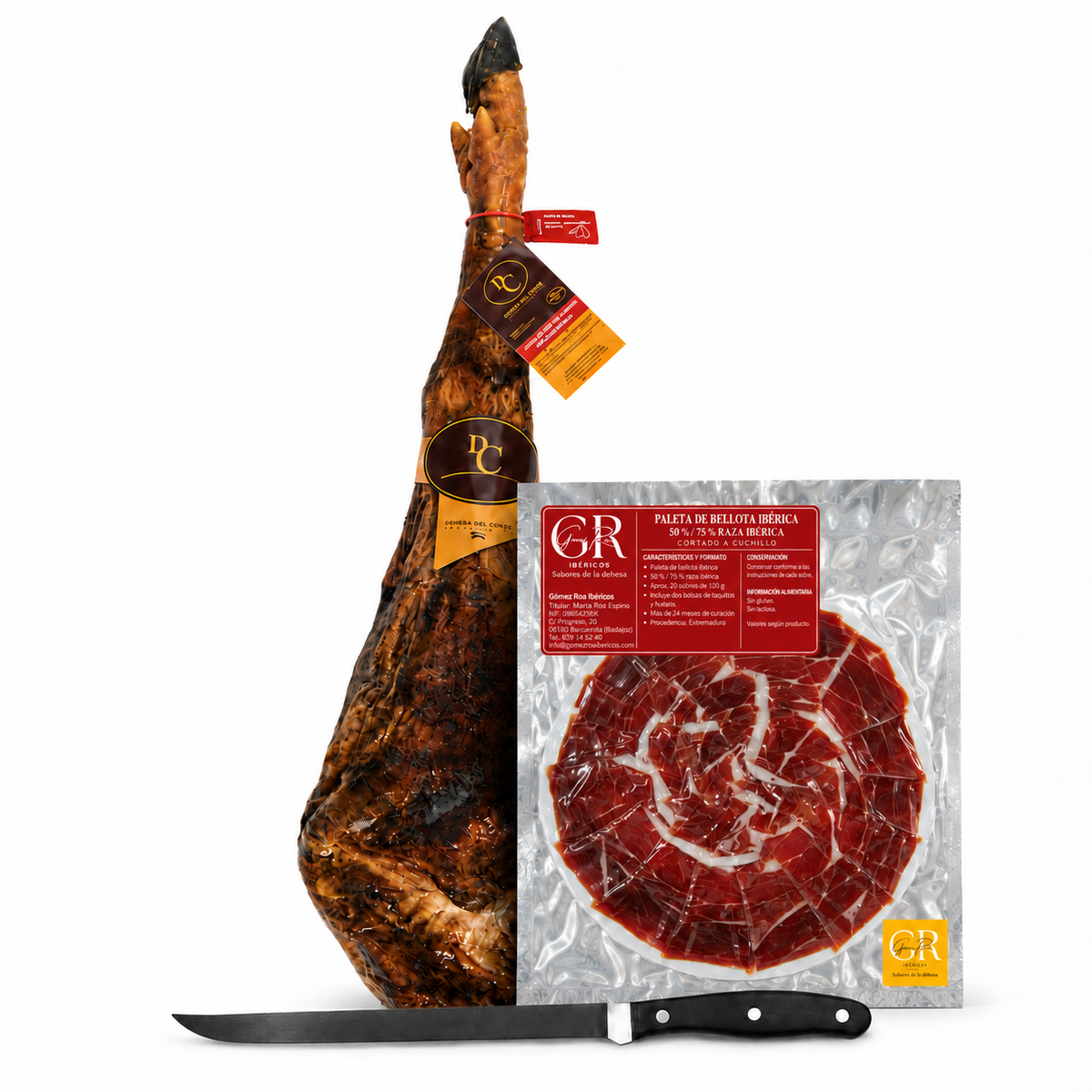 Paleta de bellota 50%- 75% ibérica cortada a cuchillo